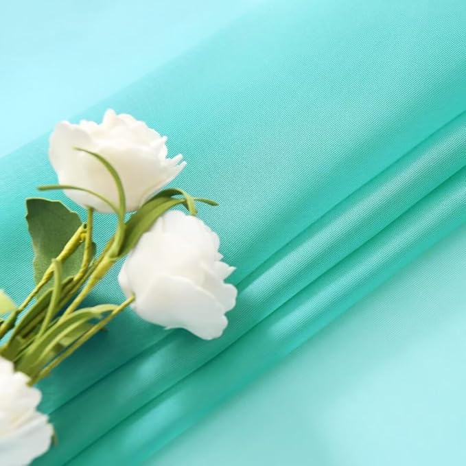 SpaceDresser Sheer Voile Window Treatment. Rod Pocket Curtain Panels - Image 5