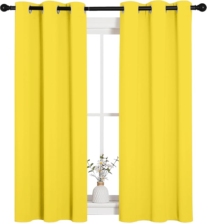 NICETOWN Window Curtain Panels, Thermal Insulated Solid Grommet Draperies/Drapes - Image 2