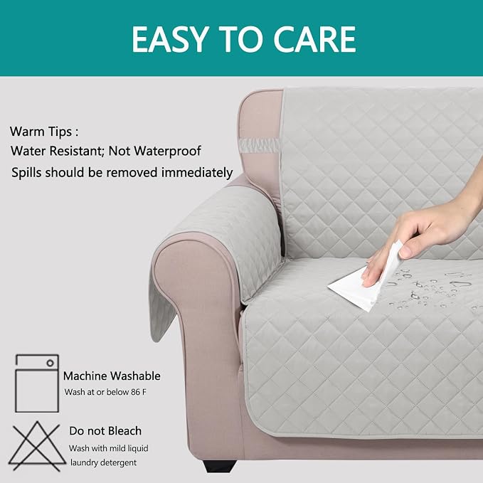 U-NICE HOME Large Sofa Cover Reversible Couch Cover - Image 5