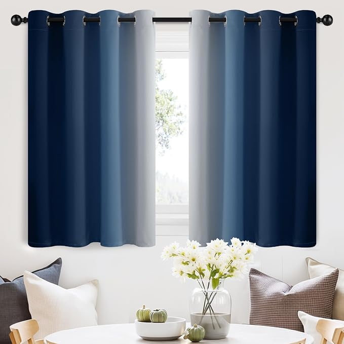 SimpleHome Ombre Room Darkening Curtains 36 inches Length by SimpleHome