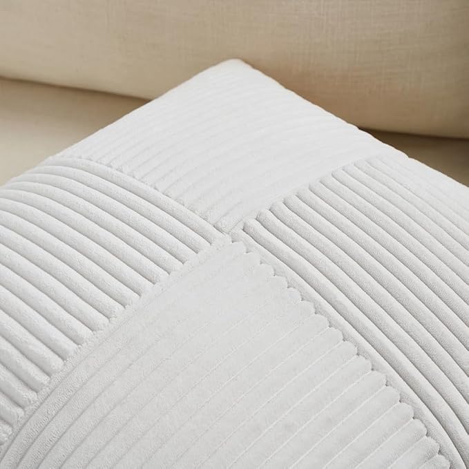 Fancy Homi 2 Packs White Samll Decorative Throw Pillow Covers 14x14 Inch - Image 4