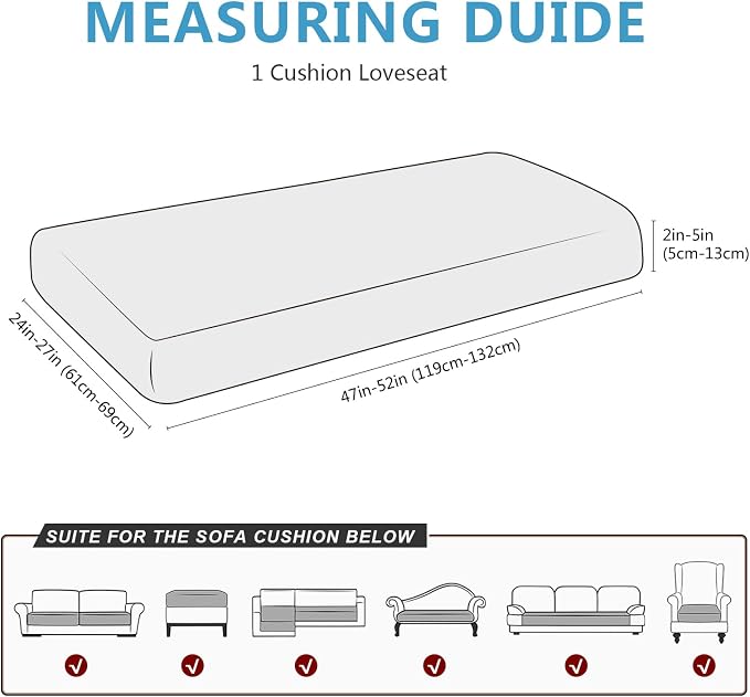 Leather Look Couch Cushion Covers Sofa Seat Slipcovers Sets Couches Furniture - Image 5