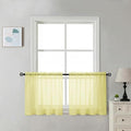 Chyhomenyc Sheer Tier Curtains 24 Inch Length by Chyhomenyc