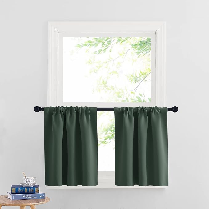 RYB HOME Cafe Blackout Curtains 24 inch Length, RV Curtains by RYBHOME