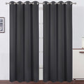 LEMOMO Dark Grey Thermal Blackout Curtains/52 x 95 Inch/Set of 2 Panels Room by Lemomo