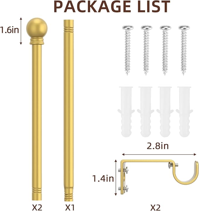 SMODBRODRE Curtain Rods for Window 32 and 48 - Image 6