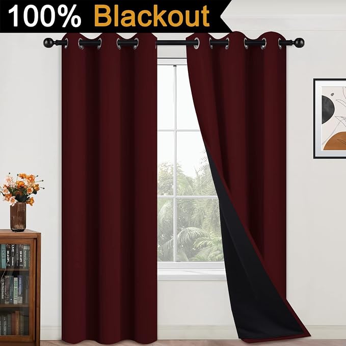 Yakamok 84 Inch Long 100% Blackout Curtains - Image 2