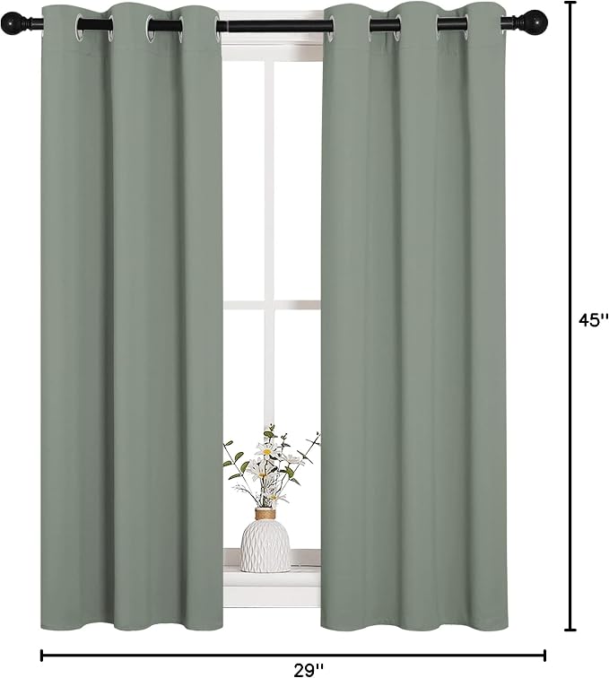 NICETOWN Bedroom Curtain Panels Blackout Draperies, Thermal Insulated Solid - Image 10