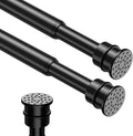 Spring Tension Rods 28-48 Inches No Drill Tension Curtain Rods Black Spring by HAOYUNTE