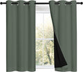 NICETOWN Dark Mallard 100% Blackout Curtains 45 inches Long, 2 Thick Layers by NICETOWN