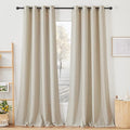 NICETOWN Living Room Curtains Linen Blend 96 inches Long, Grommet Semi Sheer by NICETOWN