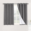 H.VERSAILTEX Linen Blackout Curtains 45 Inches Long 100% Absolutely Blackout by HVERSAILTEX