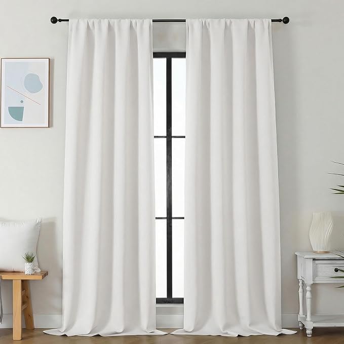 Simplebrand Ava Light Beige Light Filtering Curtains by Simplebrand