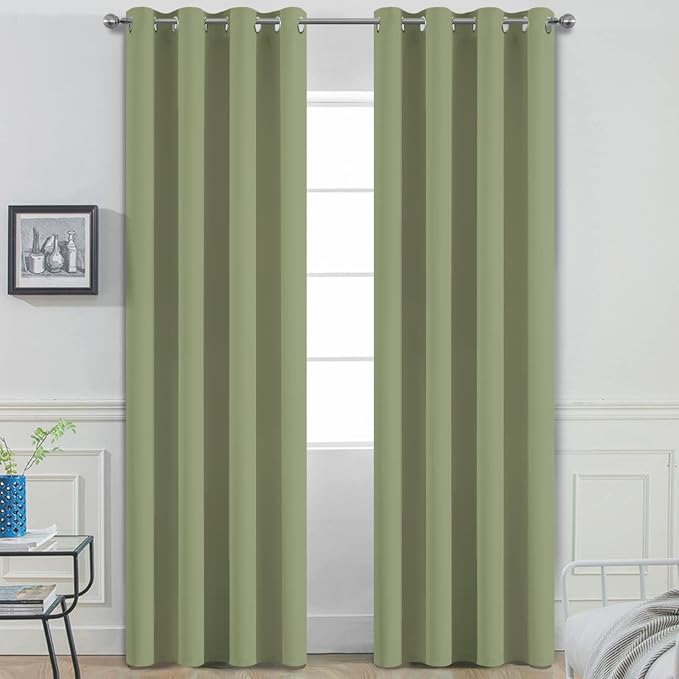Yakamok Light Blocking Blackout Curtains Thermal Insulated Room Darkening Drapes by Yakamok