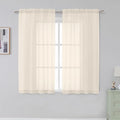 Aiyufeng Cream Sheer Curtains 54 Inch Length 2 Panels Set by Aiyufeng