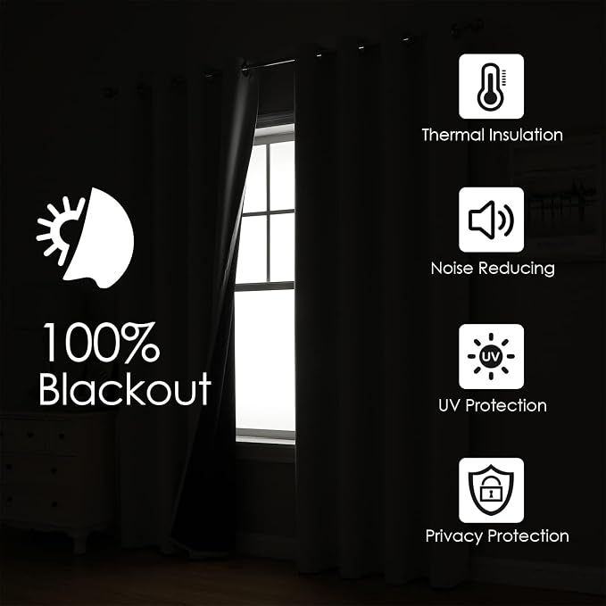 ChrisDowa 100% Blackout Curtains - Image 2