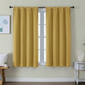 Simplebrand Ava Bright Gold Short Blackout Curtains by Simplebrand