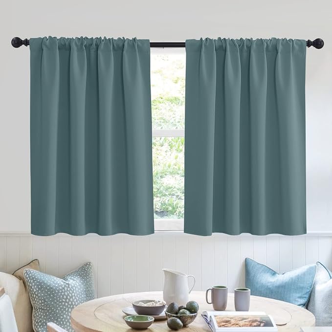 RYB HOME Bathroom Curtains Room Darkening Privacy Small Window Curtains by RYBHOME