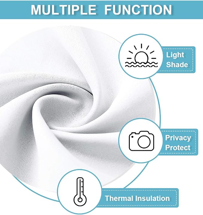 RYB HOME Short Curtains for Small Window, Sunmmer Heat Light Blocking Privacy - Image 6