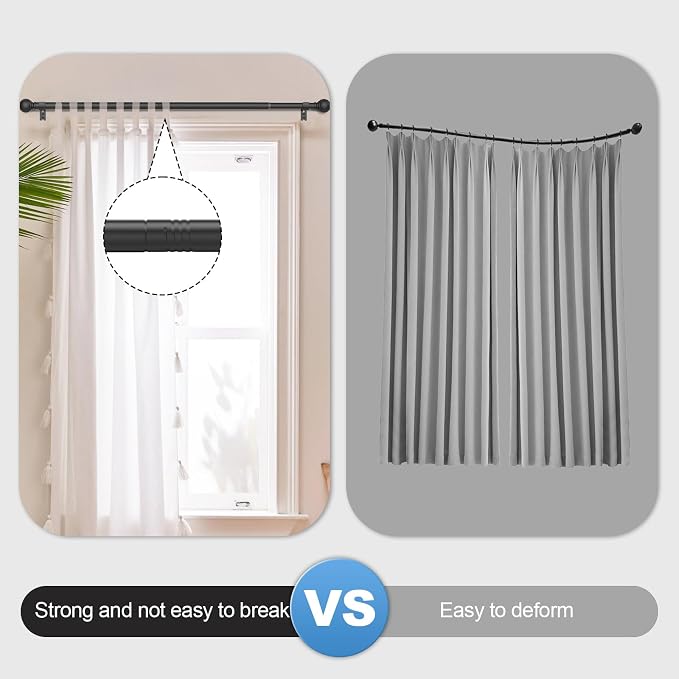 Black Curtain Rods for Bedroom - Image 4