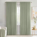 MIULEE Sage Green Back Tab Blackout Curtains 84 Inch Length 2 Panels Set by MIULEE