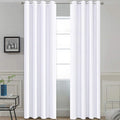 Yakamok Pure White Curtains 84 inch Long, 50% Light Blocking Gormmet Window by Yakamok