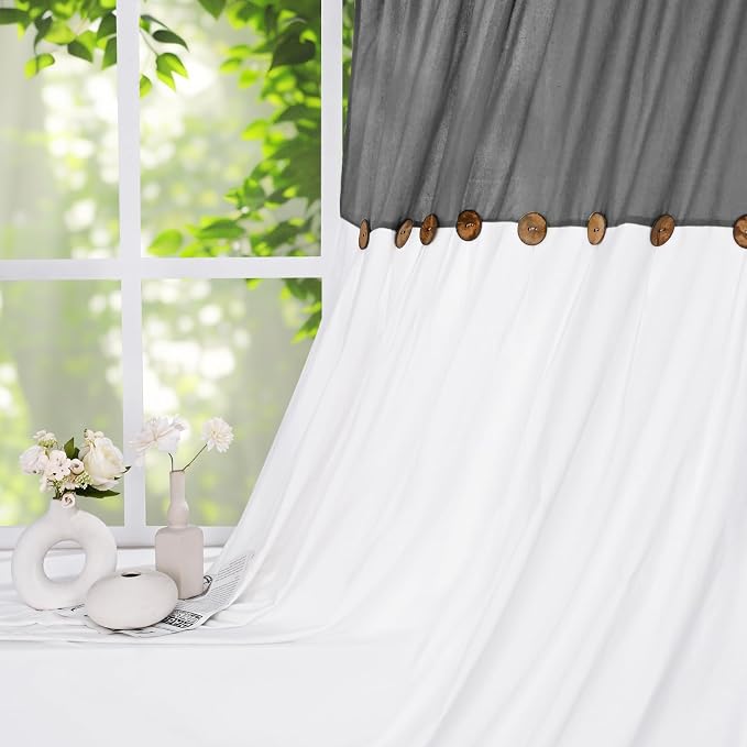 FRAMICS Farmhouse Cotton Linen Curtains - Image 3