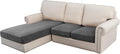 H.VERSAILTEX Velvet Stretch Sectional Couch Covers, 3 Pieces, L-Shaped by HVERSAILTEX