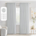 MIULEE Greyish White Back Tab Blackout Curtains 72 Inches Long 2 Panels Set by MIULEE