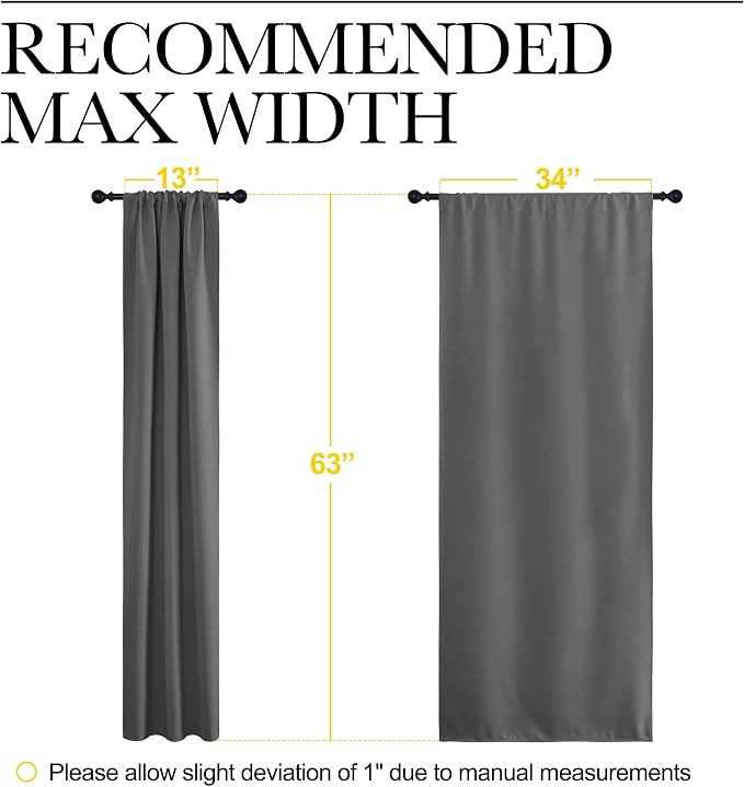 NICETOWN Grey Window Curtains for Bedroom - Image 7