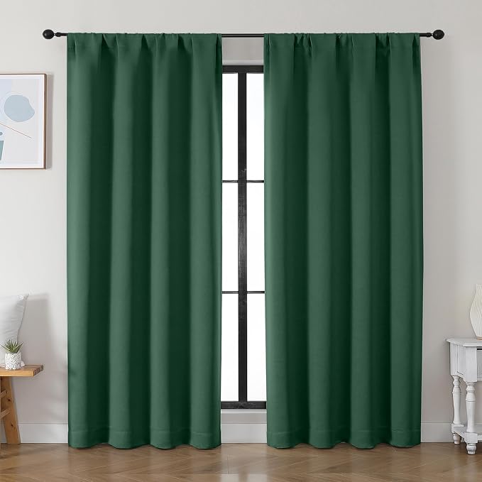 Simplebrand Ava Ever Green Blackout Curtains by Simplebrand