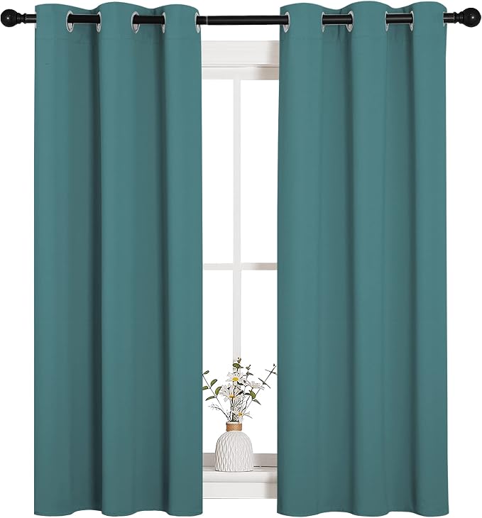NICETOWN Window Curtain Panels, Thermal Insulated Solid Grommet Blackout - Image 2