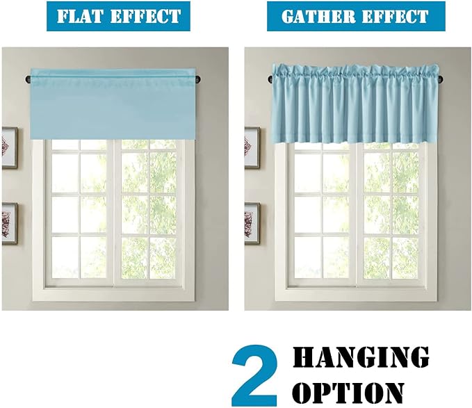 H.VERSAILTEX Blackout Valances for Windows，Kitchen Valances Curtains for Living - Image 6