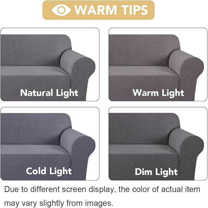 H.VERSAILTEX Stretch Couch Cover Loveseat Covers - Image 3