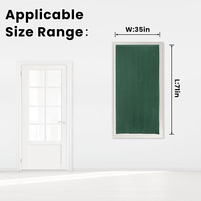 Blackout Curtains for Bedroom Stick On Curtains Window Shades Pull Down - Image 7