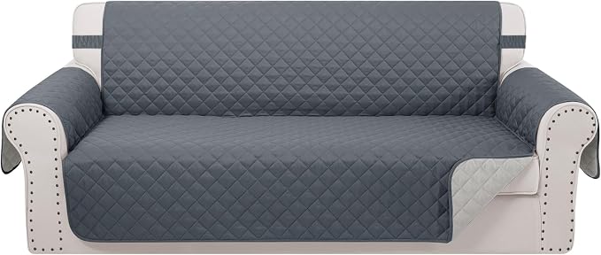 Reversible 4 Seater Sofa Cover 91 Inch Large Couch Cover Furniture Protector by LuxshareHome
