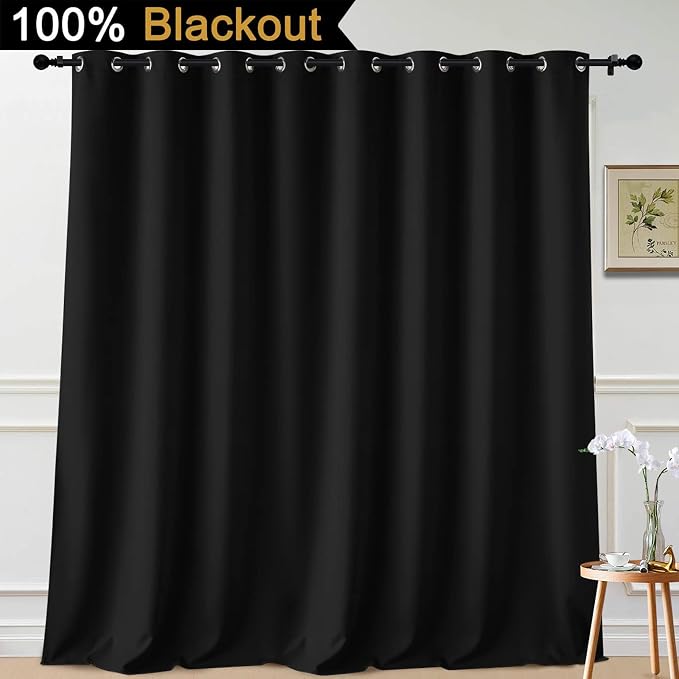 Yakamok 100% Blackout Thermal Insulated Grommet Curtains, Noise Reducing - Image 2