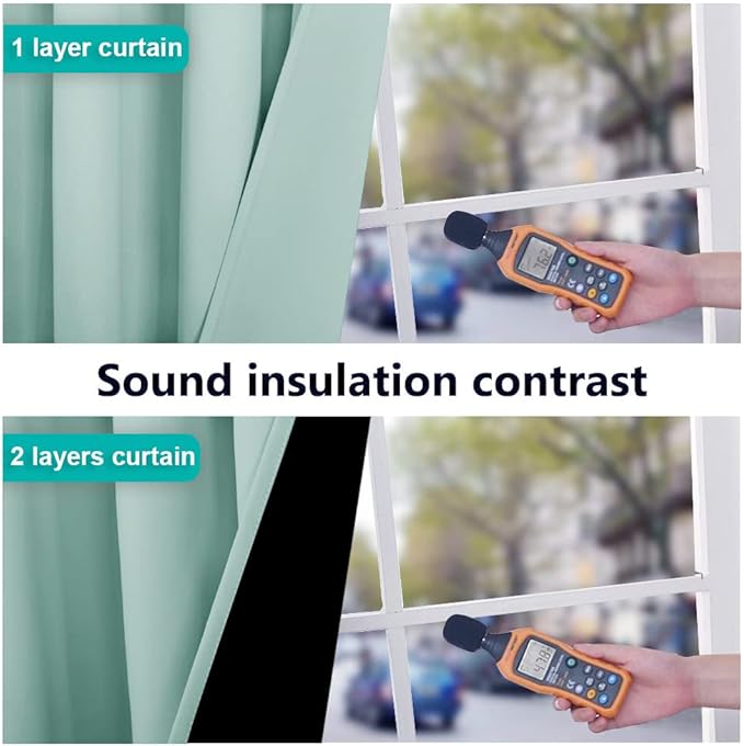 NICETOWN Full Shading Curtains for Windows, Super Heavy-Duty Black Lined - Image 3