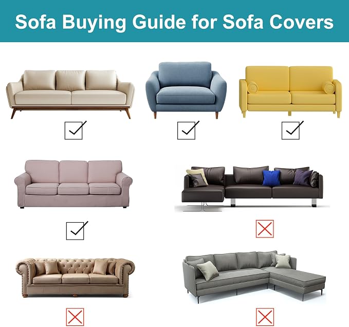 U-NICE HOME Stretch Couch Cover Sofa Cover Sofa Slipcover Furniture Protector - Image 7
