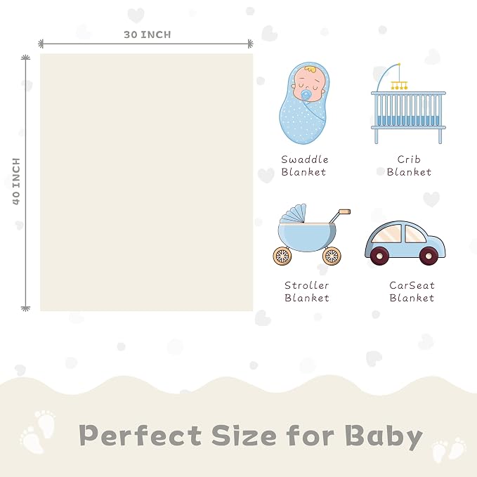 Yurhap Fleece Baby Blanket Heart Checkered Blanket, Ultra Soft Cozy Baby - Image 6