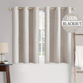 MIULEE 100% Blackout Linen Textured Curtains by MIULEE