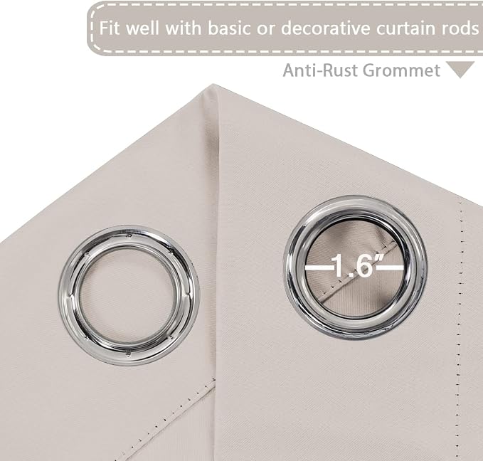 H.VERSAILTEX Blackout Curtains for Sliding Glass Door Room Divider Curtains - Image 3