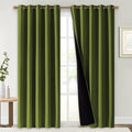 NICETOWN Full Shade Curtain Panels, Olive Green, 70 x 84 inch, Pair of Energy by NICETOWN