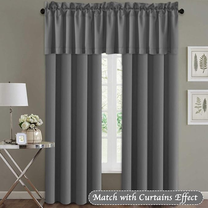 H.VERSAILTEX Blackout Valances for Windows, Kitchen Window Valance Curtains for - Image 3