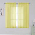 Simplebrand Rod Pocket Top Solid Voile Sheer Curtains by Simplebrand