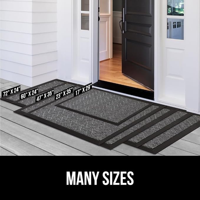 GORILLA GRIP 100% Waterproof All-Season WeatherMAX Doormat US Designed Natural - Image 9