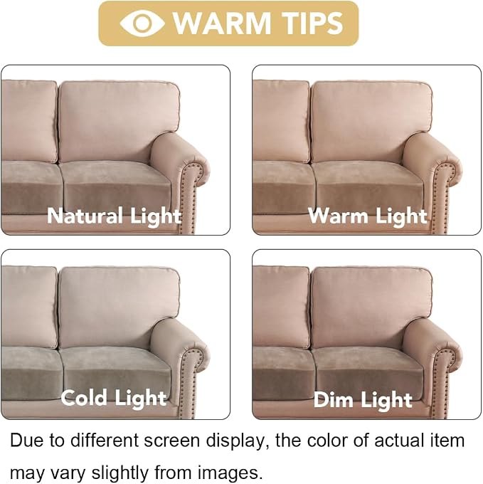 H.VERSAILTEX Velvet Stretch Couch Cushion Cover Plush Cushion Slipcover - Image 6