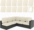 hyha 12Pcs Patio Cushion Covers, Stretch Outdoor Couch Cushion Covers by hyha