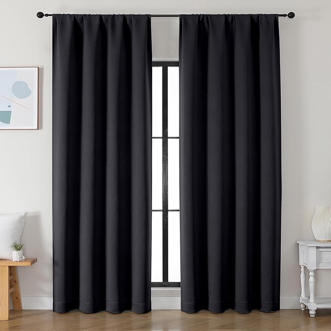 Simplebrand Ava Halloween Black Blackout Curtains by Simplebrand
