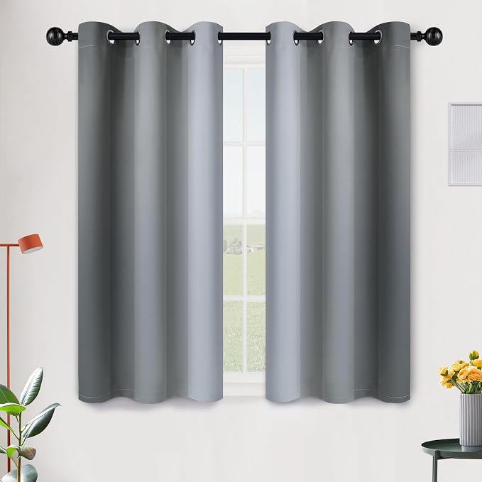 SimpleHome Ombre Room Darkening Curtains 45 inches Length by SimpleHome